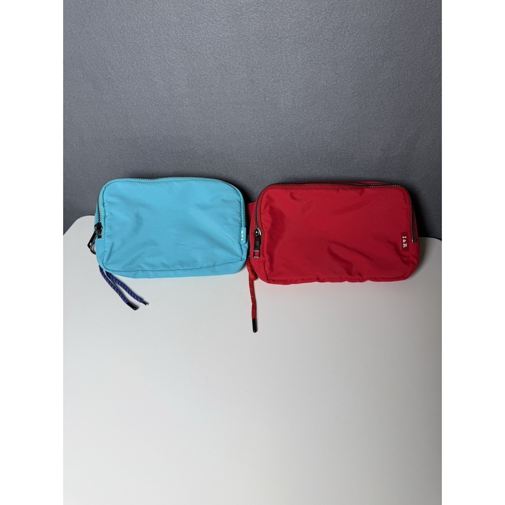 Set of 2 Iris & Rainbow Bag Duo Iris 57" Adjustable Strap Crossbody Red Aqua